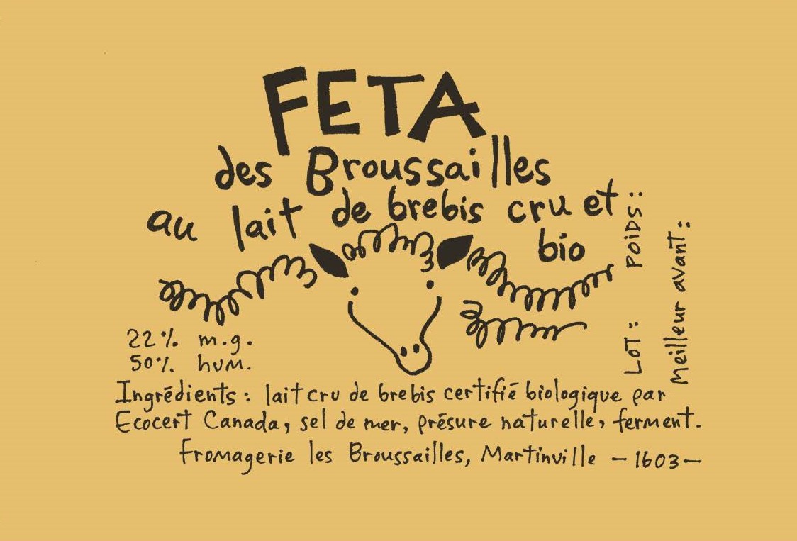 Étiquette - Feta des Broussailles