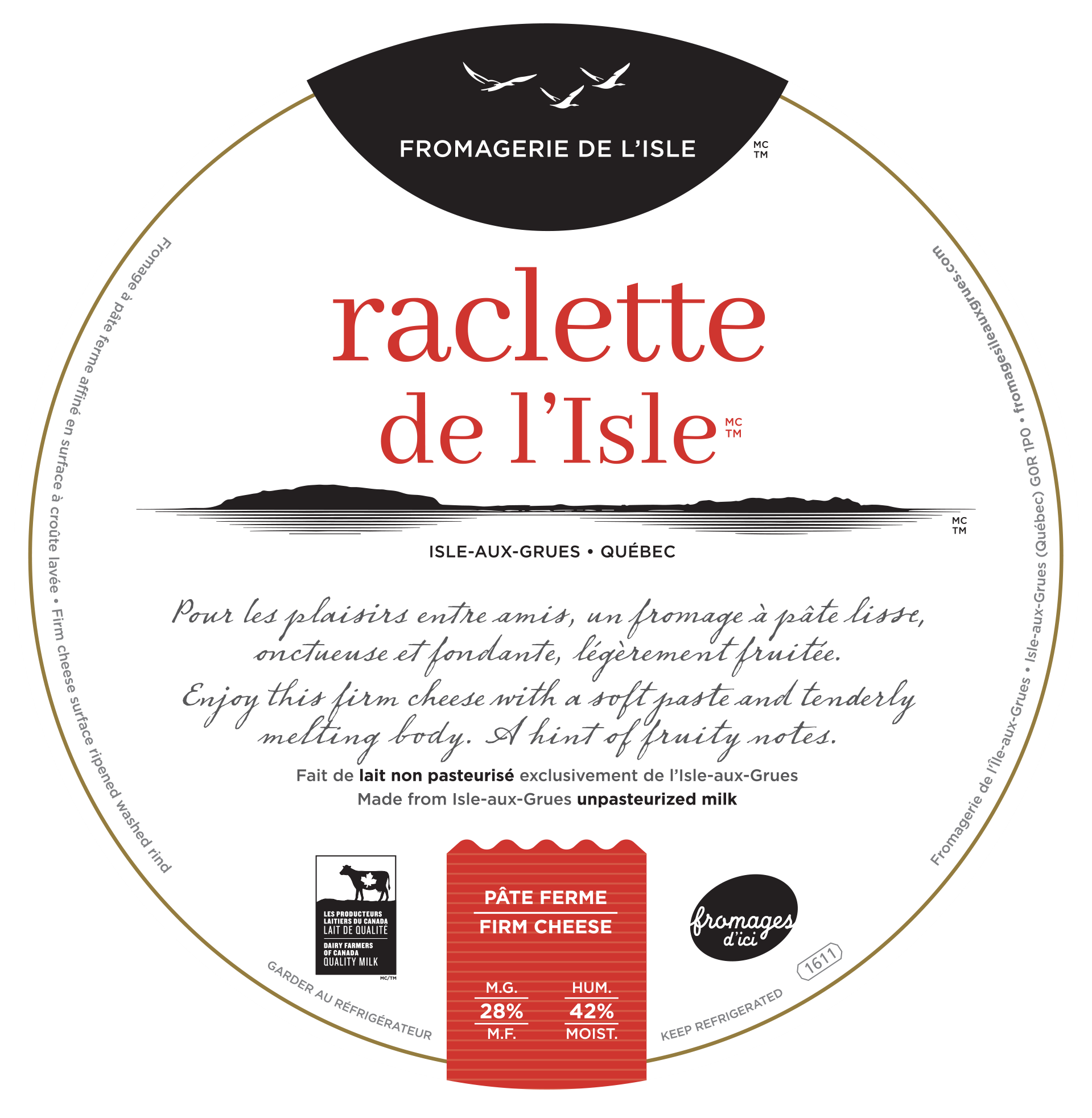 Étiquette - Raclette de l'Isle