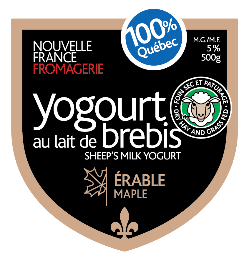 Étiquette - Yogourt de brebis (érable)